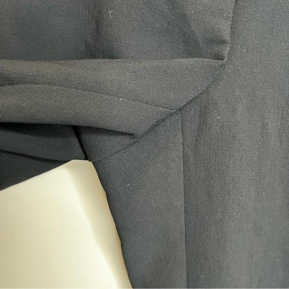 Aritzia Wilfred Womens Size 6 Tie-Front Pant Black Crepe High Waist Trouser - Picture 7 of 14